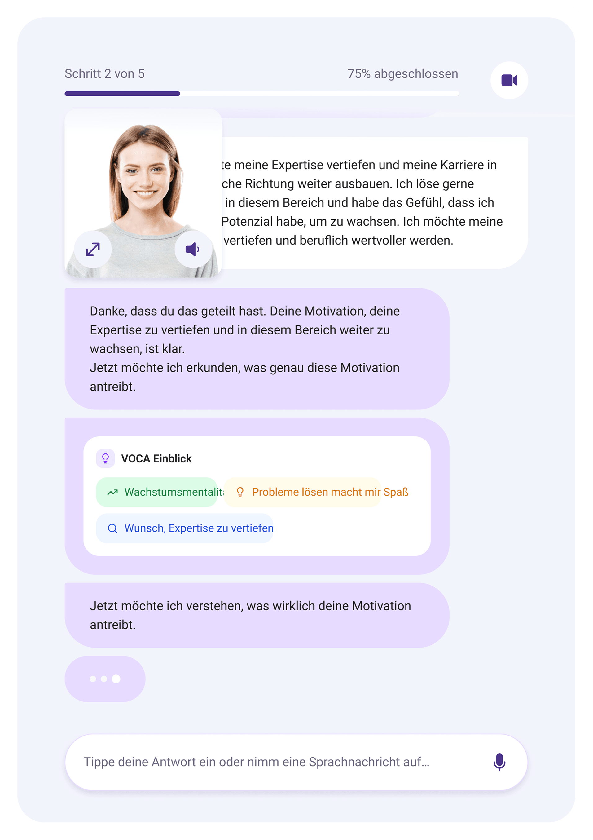 VOCA Interface on iPad step 3